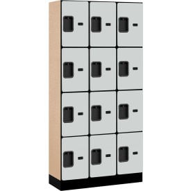 Salsbury 4-Tier 12 Door Designer Wood Locker 36