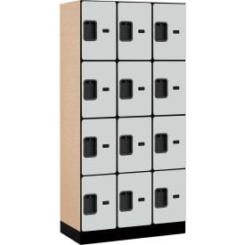 Salsbury 4-Tier 12 Door Designer Wood Locker 36