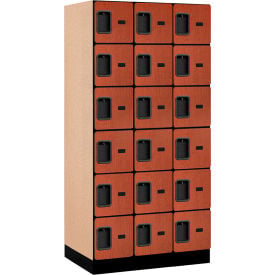 Salsbury 6-Tier 18 Door Designer Wood Locker 36