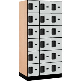 Salsbury 6-Tier 18 Door Designer Wood Locker 36