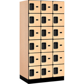 Salsbury 6-Tier 18 Door Designer Wood Locker 36