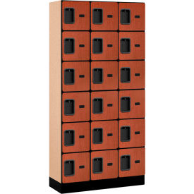 Salsbury 6-Tier 18 Door Designer Wood Locker 36