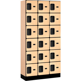 Salsbury 6-Tier 18 Door Designer Wood Locker 36