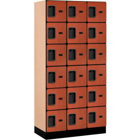 Salsbury 6-Tier 18 Door Designer Wood Locker 36