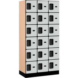Salsbury 6-Tier 18 Door Designer Wood Locker 36