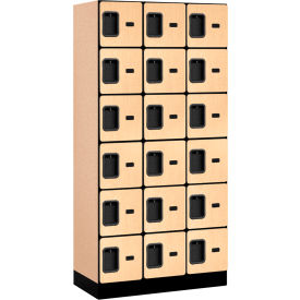 Salsbury 6-Tier 18 Door Designer Wood Locker 36