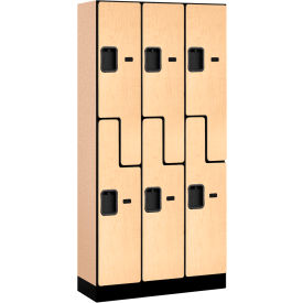 Salsbury Z-Style 2-Tier 6 Door Designer Wood Locker 36