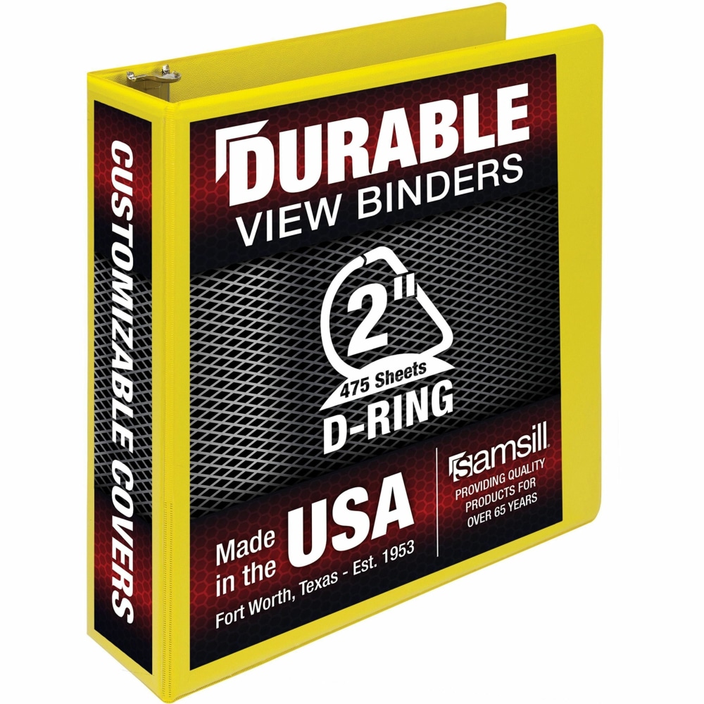 Samsill Durable Three-Ring View Binder - 2in Binder Capacity - 475 Sheet Capacity - Fastener(s): 3x - 16461 MPN:16461