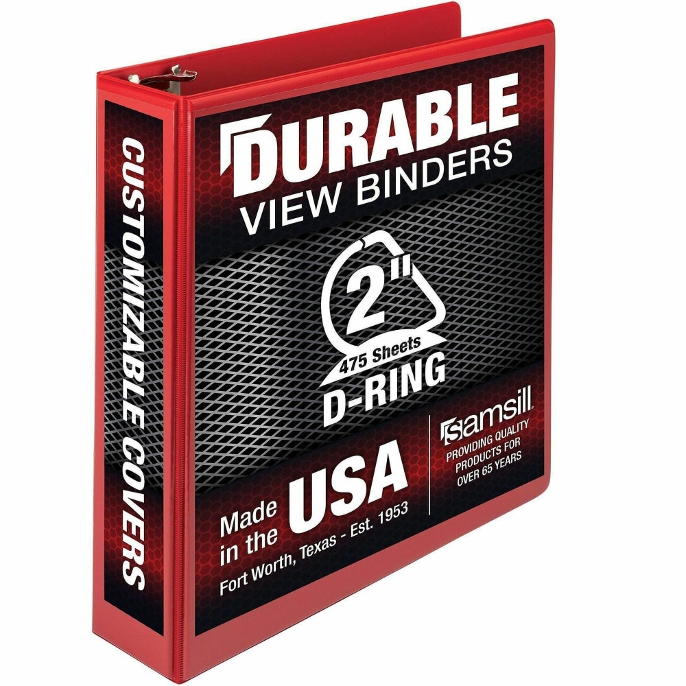 Samsill Durable Three-Ring View Binder - 2in Binder Capacity - 475 Sheet Capacity - Fastener(s): 3x - 16463 MPN:16463