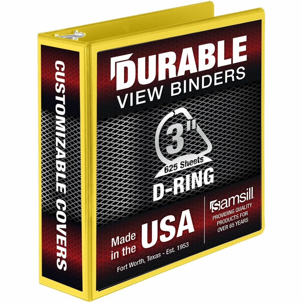 Samsill Durable Three-Ring View Binder - 3in Binder Capacity - 625 Sheet Capacity - Fastener(s): 3x - 16481 MPN:16481