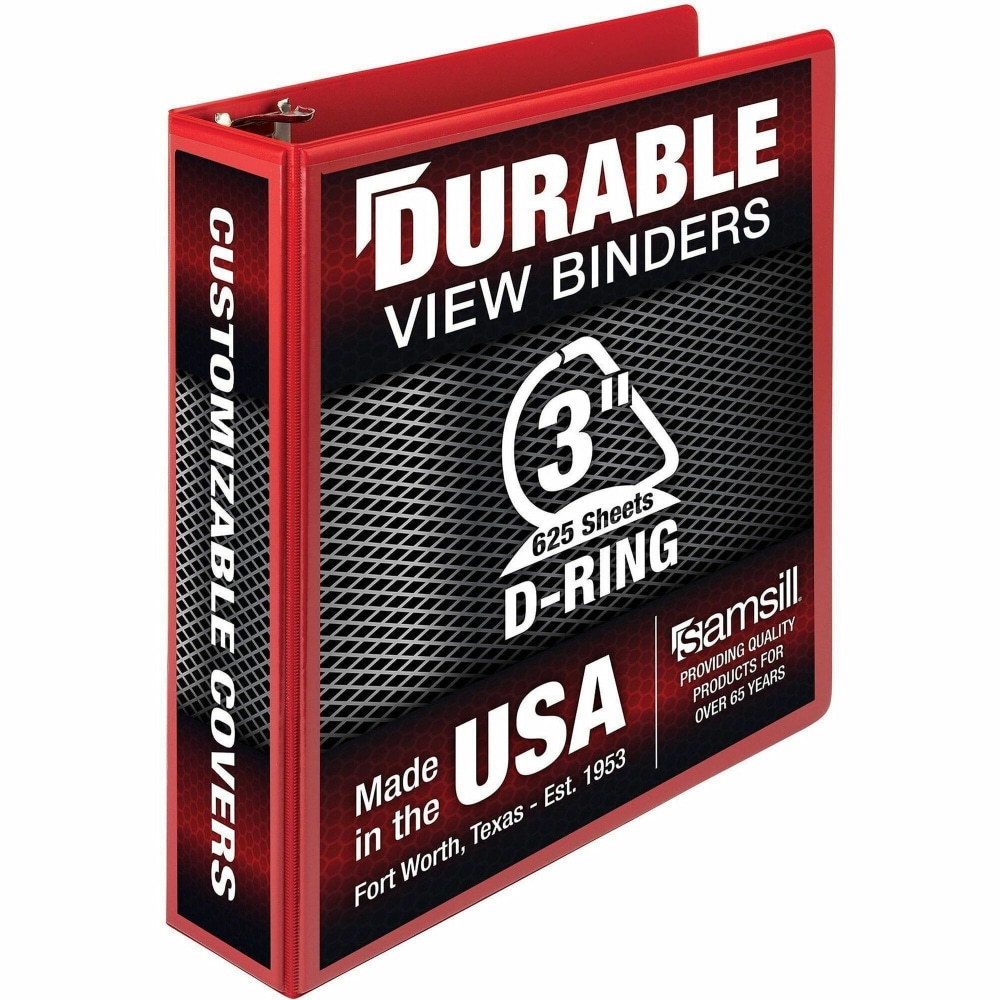 Samsill Durable Three-Ring View Binder - 3in Binder Capacity - 625 Sheet Capacity - Fastener(s): 3x - 16483 MPN:16483