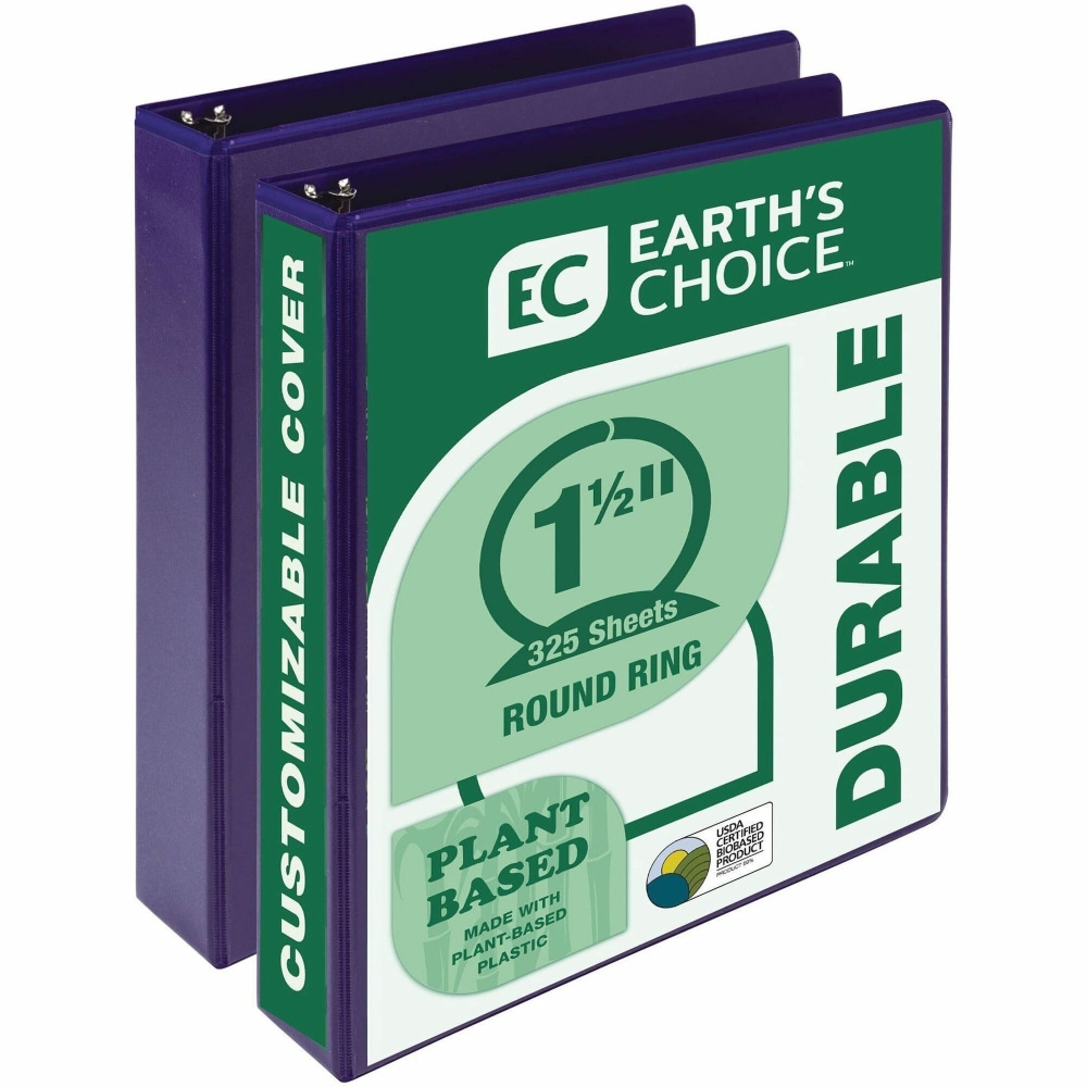 Samsill Earths Choice Plant-based View Binders - 1 1/2in Binder Capacity - Letter - 8 1/2inx11in Sheet Size - MP286508 MPN:MP286508
