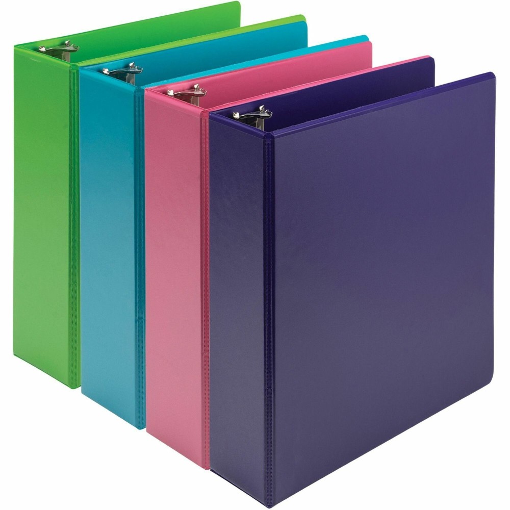 Samsill Earthchoice Durable View Binder, 3in Ring, 8 1/2in x 11in, Assorted Colors, Pack Of 4 MPN:MS48689