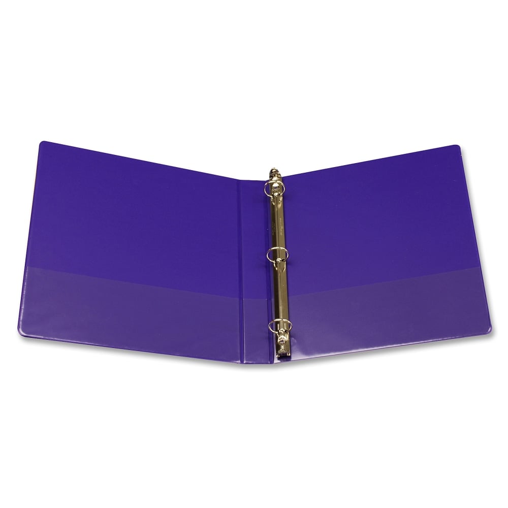 Samsill Presentation View 3-Ring Binder, 1in Round Rings, Purple, Pack Of 2 MPN:U86308