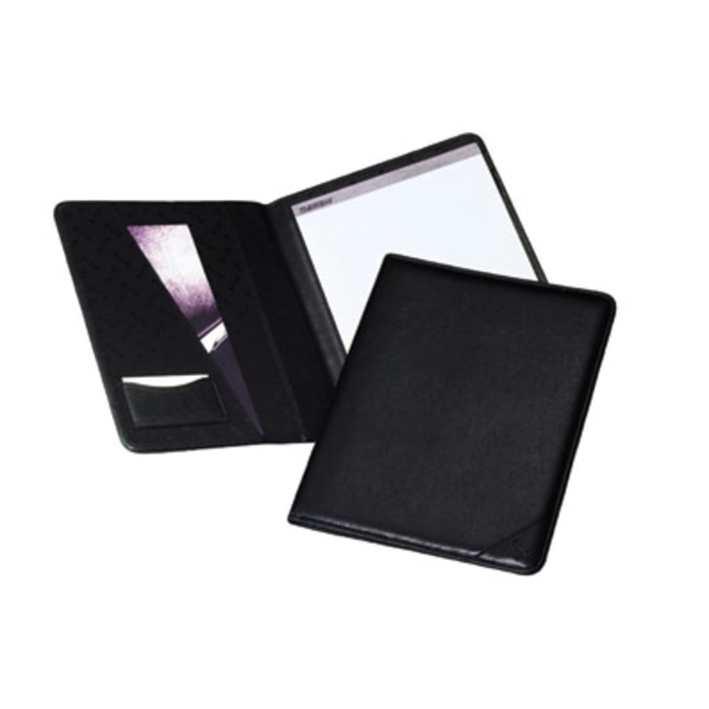 Samsill Sterling Letter Pad Folio - 8 1/2in x 11in - Vinyl - Black - 1 Each MPN:70810