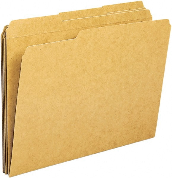 File Folders with Top Tab: Letter, Kraft, 100/Pack MPN:SMD10734