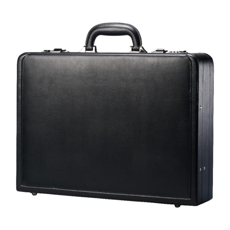 Samsonite Bonded Leather Attach? Case, 13inH x 17.9inW x 4 1/4inD, Black MPN:43115-1041
