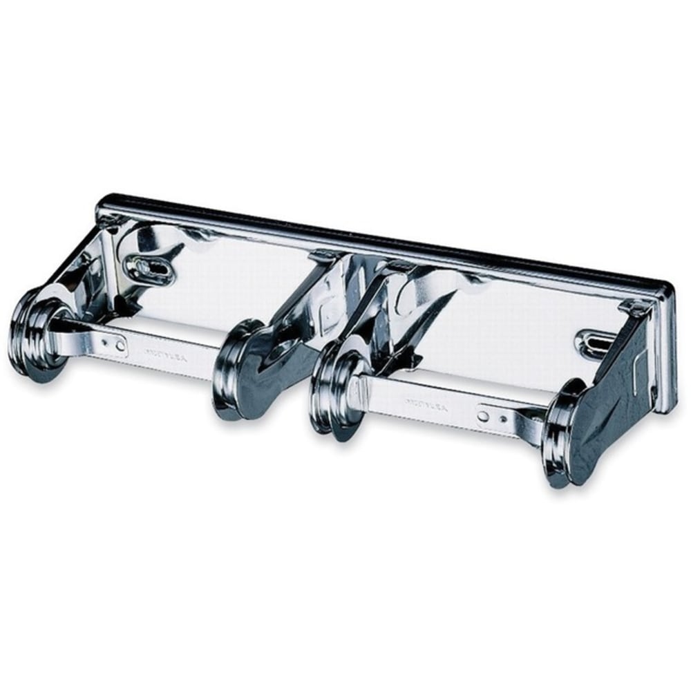 San Jamar 2-Roll Locking Bath Tissue Dispensers - Roll Dispenser - 2x Roll - 2.8in x 12.4inx 4.5in Depth - Chrome - Anti-theft, Lockable - 12 / Carton MPN:R260XCCT
