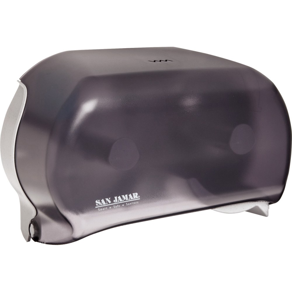 San Jamar Dual Roll Tissue Dispenser - Roll Dispenser - 2x Roll - 12.8inx12.2inx 5.7in Depth - Plastic - R3600TBKCT MPN:R3600TBKCT