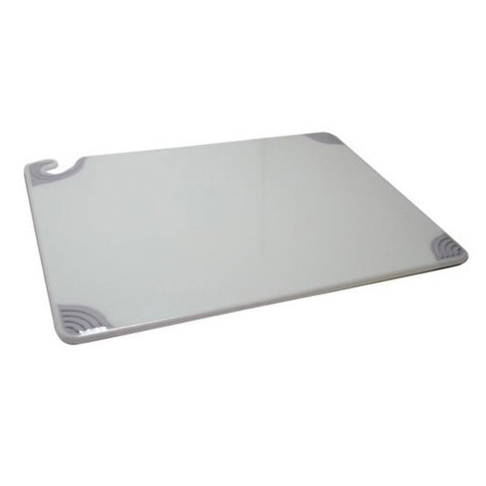 San Jamar Saf-T-Grip Cutting Board, 1/2inH x 18inW x 24inD, White MPN:CBG182412WH