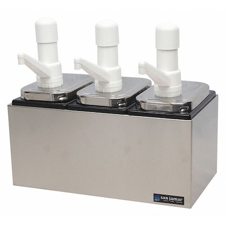 Condiment Pump Center, 12 1/2 in H, SS MPN:P9713