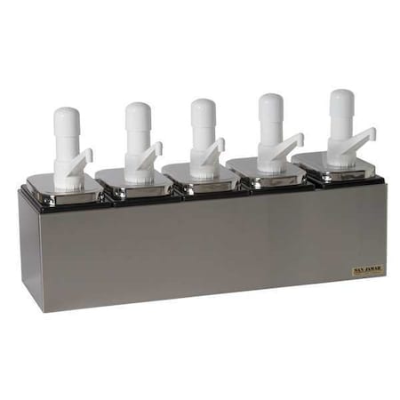 Condiment Center, 12 1/2 in H, Silver MPN:P9715