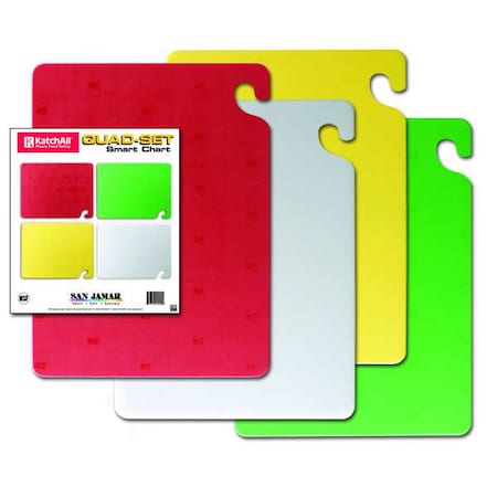 Cutting Board Set, 12x18 in, Assorted, PK4 MPN:CB1218QS