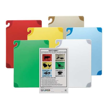 Cutting Board Set, 12x18 in, Assorted MPN:CBG1218KCGR