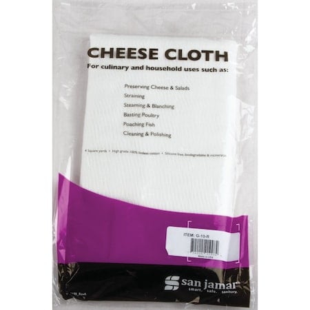 Cheese Cloth, Grade10, White, 4sq. Yards MPN:G-10-R