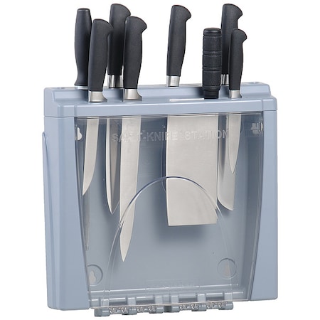 Knife Station, 4 in Depth, Gray MPN:STK1008