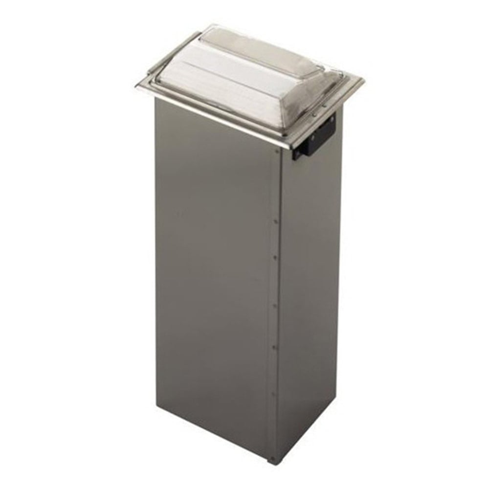 San Jamar In-Counter Full-Fold Napkin Dispenser, Silver/Clear MPN:H2001CLSS