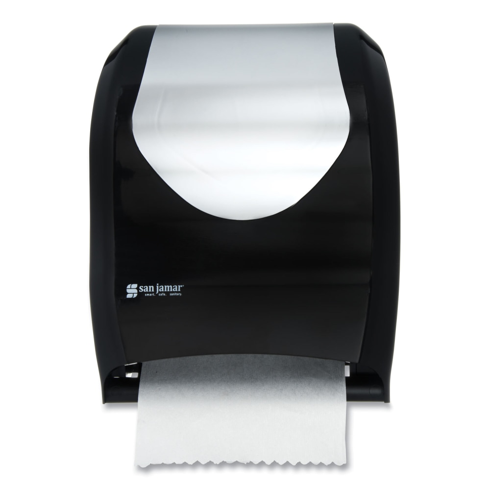 San Jamar Tear-N-Dry Touchless Roll Towel Dispenser, 16.75 x 10 x 12.5, Black/Silver MPN:T1370BKSS