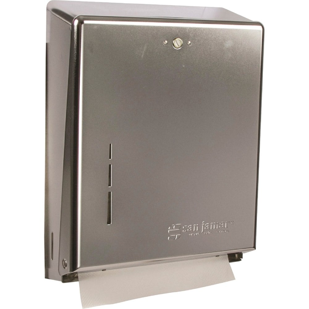 San Jamar C-Fold/Multifold Paper Towel Dispensers - C Fold, Multifold Dispenser - 500x Towel Multifold, 300x Towel C Fold - T1900XCCT MPN:T1900XCCT