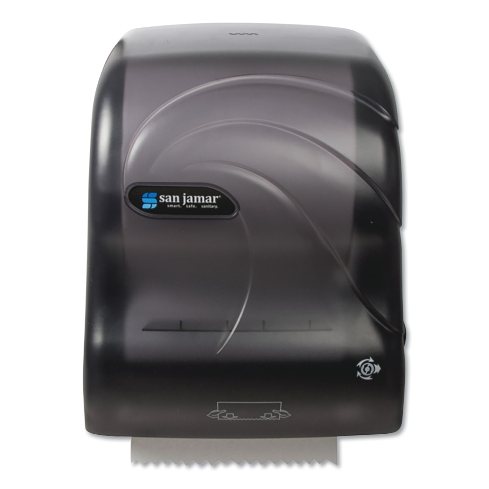 San Jamar Simplicity Mechanical Roll Towel Dispenser, Translucent Black MPN:T7490TBK
