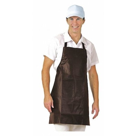 Bib Apron, Heavy Duty, Vinyl, Brown MPN:604VBA-BR