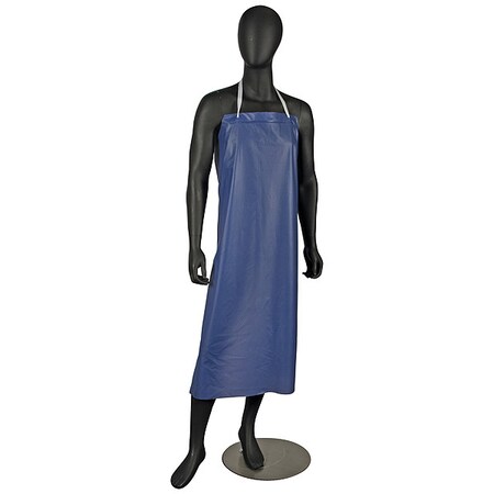 Bib Apron, Vinyl, Blue, 43 in, Universal MPN:614DVA-BL