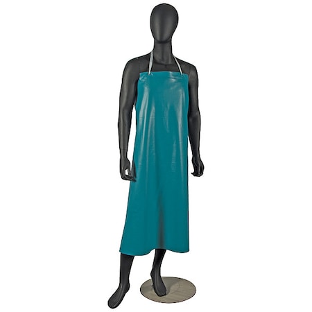Bib Apron, Vinyl, Green, 45 in, Universal MPN:614DVA20-GN