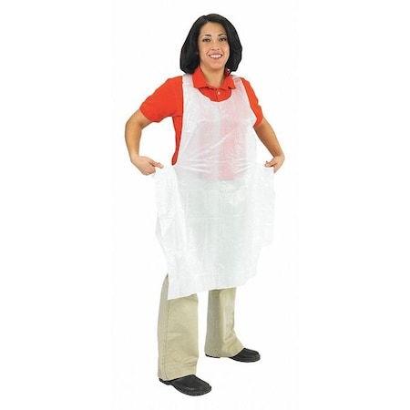 Bib Apron, White, Universal, 1000 PK MPN:8706