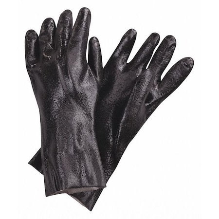 Chemical Resistant Gloves, PVC, 12 PK, Black MPN:887