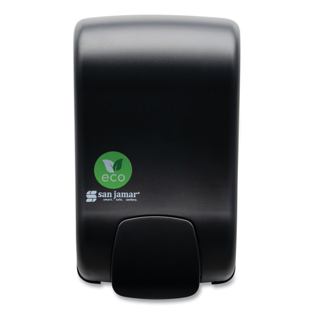 San Jamar ecoLogic Rely Manual Foam Soap and Sanitizer Dispenser, 900 mL, 5, 5 x 4, 5 x 9.25, Black MPN:SF900REBK