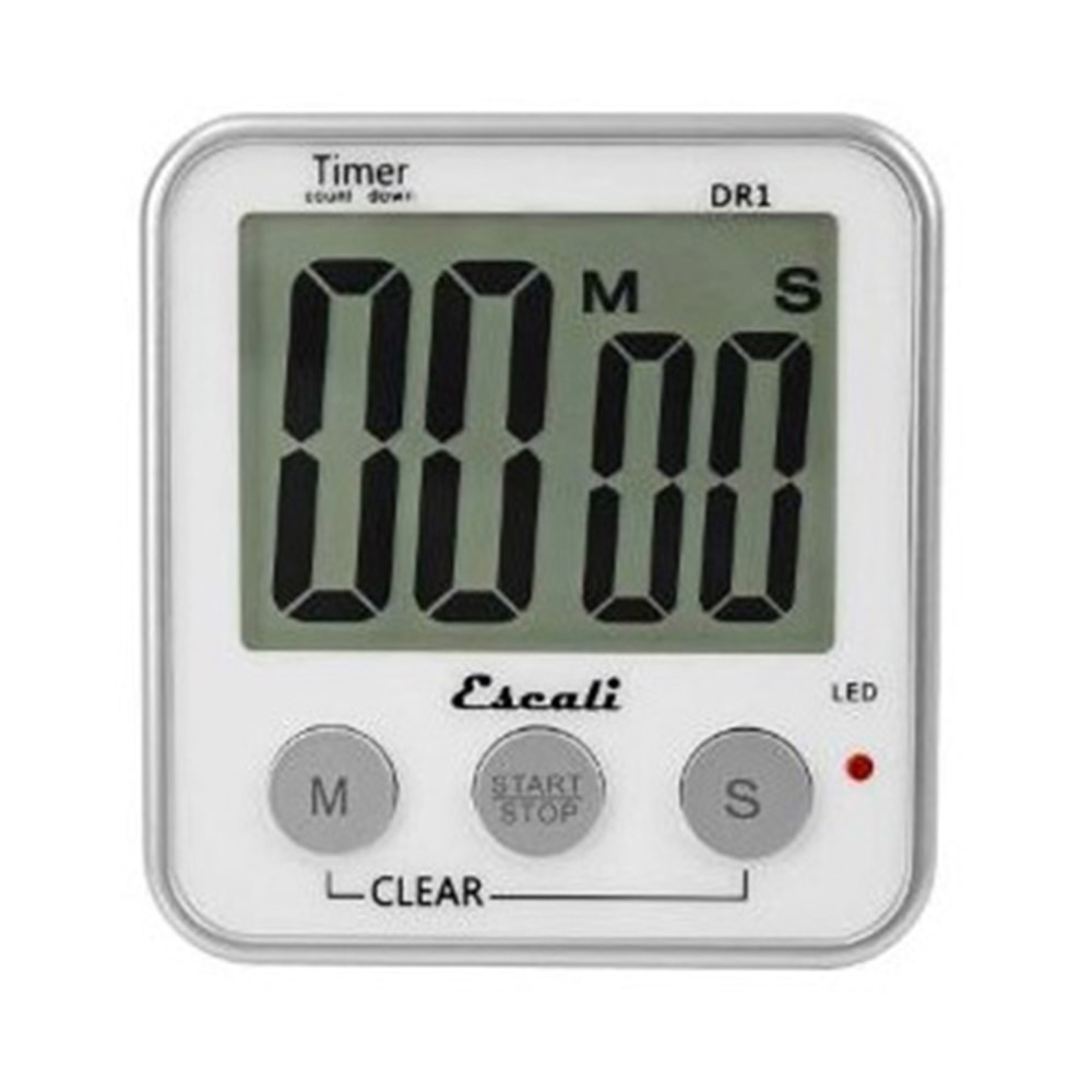 Escali 12/24-Hour Digital Timer, 3-1/2inH x 3-1/4inW x 3/4inD, White MPN:TMDGXL