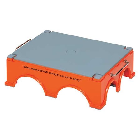 Step Stand Kit, 1 Steps, 500 lb Load Capacity, 5 11/32 in Overall Height, Plastic, Orange MPN:1170