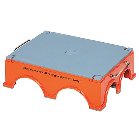 Step Stand Kit, 1 Steps, 500 lb Load Capacity, 5 11/32 in Overall Height, Plastic, Orange MPN:1170-B