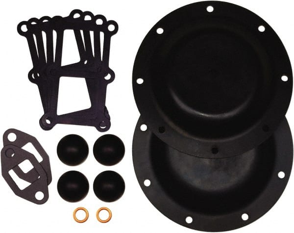 Diaphragm Pump Fluid Section Repair Kit: Buna-N, Includes Check Balls, Diaphragms & Gasket, Use with S05 Metallic MPN:476.199.360