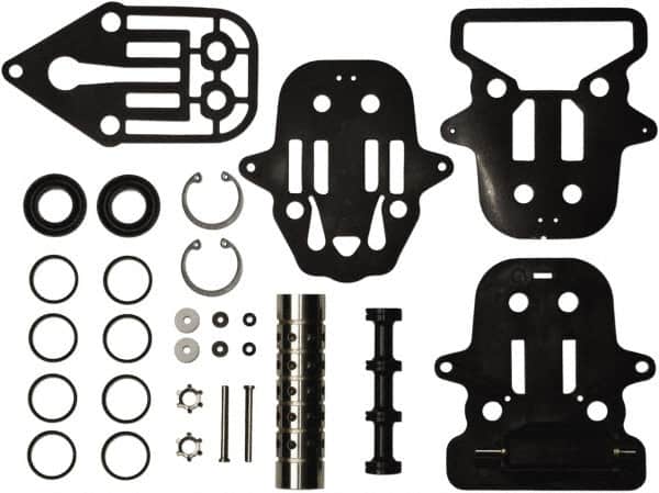 Diaphragm Pump Air Section Repair Kit: Includes Bumper, Gasket, O-Rings, Pilot Valve Body, Plunger Actuator, Plunger Bushing, Retainer Ring, Shaft Seal & Sleeve & Spool Set, Use with S05 Non-Metallic MPN:476.239.000