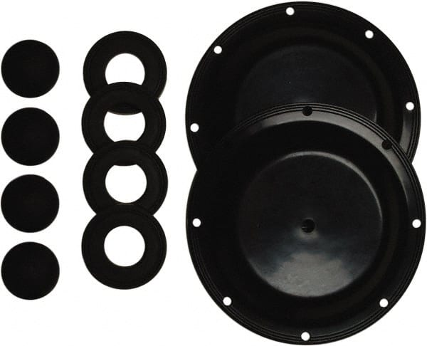 Diaphragm Pump Fluid Section Repair Kit: Neoprene, Includes Check Balls, Diaphragms & Gasket, Use with HDF2 MPN:476.270.365