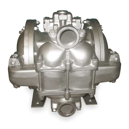 Double Diaphragm Pump, Aluminum, Air Operated, Santoprene, 105 GPM MPN:HDB1 1/2, SS8A.