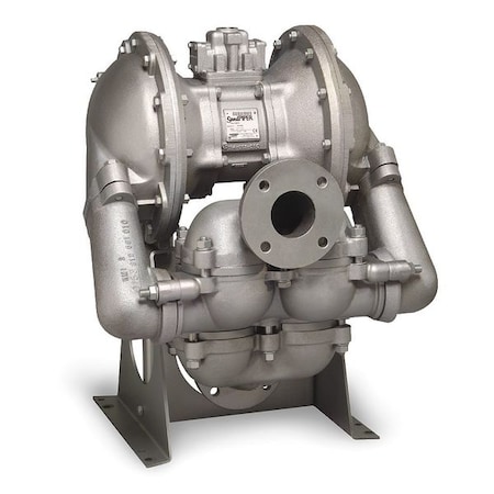 Double Diaphragm Pump, Stainless steel, Air Operated, PTFE, 260 gpm GPM 220 Degrees F MPN:HDB3, DGN4SS.