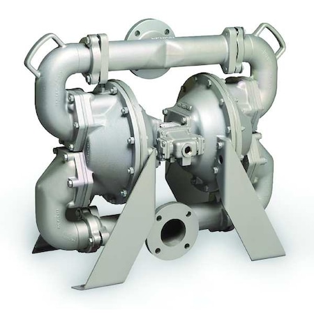 Double Diaphragm Pump, Cast iron, Air Operated, Santoprene, 260 gpm GPM 275 Degrees F MPN:HDF3M, DS2II.