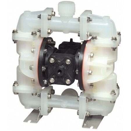 Double Diaphragm Pump, PVDF, Air Operated, PTFE, 23 gpm GPM 220 Degrees F MPN:S07B1K2KPNS000.